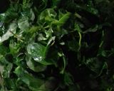 A picture of step 1 of Palong shaak bhaja/ bengali style spinach stir-fry recipe.