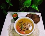 A picture of step 7 of Dhabba Style Moong Masoor Tarka Daal With White Rice 🍚😋.