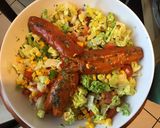 Une image de l'étape 8 de Salade composée sucrine maïs tomates et harengs.