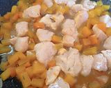Foto del passaggio 4 della ricetta Bocconcini di pollo con zucca e salsa di soia
