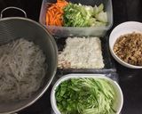 Hình bước làm 1 của món Miến xào ghẹ
