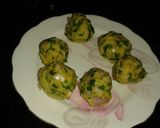 A picture of step 1 of Spinach rice fritters.