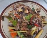 Foto langkah ke 5 dari resep Nasi Bakar Cumi Jamur.