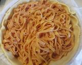 A picture of step 4 of Timballo di pasta - pasta pie.