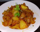 A picture of step 5 of Aaloo pyaaz ki sabzi.