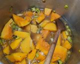 A picture of step 4 of Roasted Crown Prince Pumpkin soup with potato.