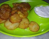 A picture of step 6 of Chatpate potato.