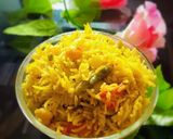 A picture of step 3 of Veg Pulao.