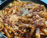 A picture of step 5 of Red sauce pasta.