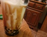 A picture of step 3 of Tiger Milk with Boba.