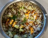 A picture of step 1 of Sprouts paneer salad.