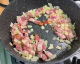 Une image de l'étape 7 de Torsades rouges au lard, petits pois et Boursin®️.