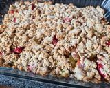 Rebarbarás-epres morzsapite szénhidrátszegény recept fázis 7 fotója