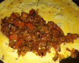 A picture of step 5 of Inda na puda (stuff egg omelette).