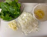 A picture of step 1 of Iranian Shrimp Rice.