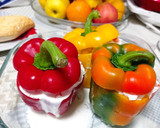 Foto del paso 4 de la receta: Pimientos tricolor rellenos con pavo y queso azul