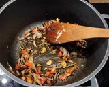 A picture of step 8 of Soya chunks, potato biryani.