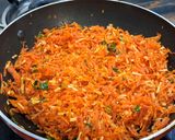 A picture of step 6 of Karnataka Style Carrot Palya.