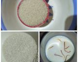A picture of step 1 of Kesari-Sama Rice Kheer.