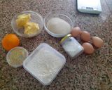 A picture of step 1 of Confetti Orange cake.