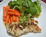 รูปขั้นตอนการทำที่ 3 ของ สลัดอกไก่ย่างพริกไทยดำ(สเต็กไก่)