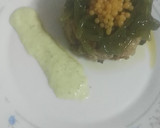 Foto del paso 18 de la receta: Lomo de cerdo al horno en salsa de soja con espaguetis de espinacas, perlas de caviar de tomate y mayonesa ligera de pimienta y perejil