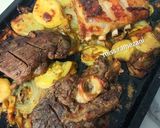 عکس مرحله 1 از دستور دنده کباب گریل شده و سبزیجات
