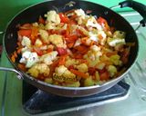 A picture of step 1 of Atta (wheat flour) Noodles with veggies.