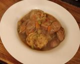 A picture of step 14 of Sausage and dumpling stew.