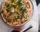 Hình bước làm 3 của món Banh Pizza nấm