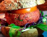 Foto del paso 4 de la receta Hamburguesa vegana de remolacha arroz integral y cuscús