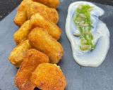 Foto del paso 12 de la receta: Croquetas Variadas, cecina, jamón ibérico, pollo, calçots y de chistorra con huevo frito😜😜😜😜