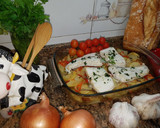 Foto del paso 5 de la receta: Merluza al horno con patatas panaderas
