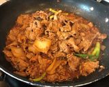 A picture of step 2 of Korean Cuisine- Pork Bulgogi.