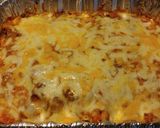 A picture of step 8 of Steak N Shrimp Enchiladas.