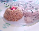 Foto del paso 9 de la receta: Filetillos de pollo con crema de champiñones y Quinoa