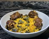 A picture of step 1 of Dambun cous cous.