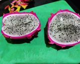 A picture of step 1 of Dragonfruit smoothie.