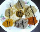 A picture of step 1 of Mustard 'Rui' Fish Curry.