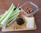A picture of step 1 of Celery and Almond Pesto.