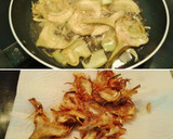 Foto del paso 4 de la receta: Huevo frito con crujiente de alcachofa y bacon