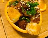 A picture of step 7 of Orange Chicken.