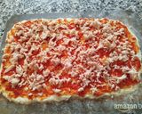 Foto del paso 12 de la receta: Pizza normal o sin gluten estirada o enrollado de pollo y queso