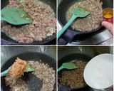 A picture of step 1 of Chinese XO Sauce Minced Pork with vermicelli glass noodles.