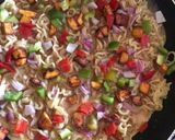 A picture of step 6 of Indomie pizza.