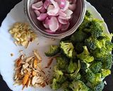 A picture of step 1 of Broccoli Almond Soup.