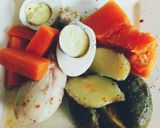 Foto del paso 3 de la receta: Verduras con pollo hervido