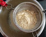 A picture of step 1 of Kaju Pista Roll.