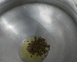 A picture of step 2 of Mung sprout and methi pulao.