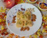 A picture of step 3 of Kesari kalakand.